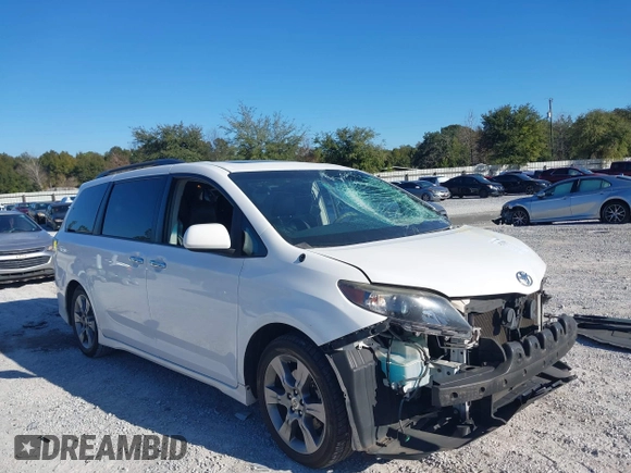2014 Toyota Sienna SE with VIN 5TDXK3DC4ES487772, listed as a IAAI auction lot 41218295 with 153,368 mi miles and . Bid and sale history available at DreamBid. Image 1.