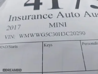 2017 MINI Convertible Cooper with VIN WMWWG5C30H3C20290, listed as a IAAI auction lot 41750397 with 1 mi miles. Bid and sale history available at carsss.com. Image 9.
