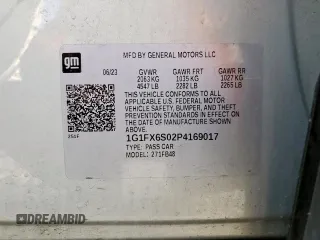 2023 Chevrolet Bolt EV 2LT z VIN 1G1FX6S02P4169017, wystawiony jako Copart lot #59164215 z przebiegiem 20 508 mil mil oraz Szkoda całkowita • Salvage title. Historia ofert i sprzedaży dostępna na DreamBid. Obrazek 12.