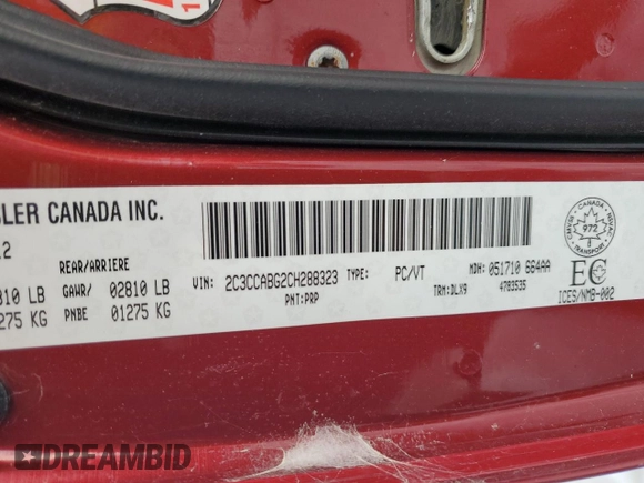 2012 Chrysler 300 S with VIN 2C3CCABG2CH288323, listed as a Copart auction lot 45896145 with 141,603 mi miles and Salvage Title. Bid and sale history available at carsss.com. Image 12.