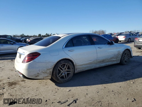 2018 Mercedes-Benz S 560 with VIN WDDUG8DB0JA380210, listed as a Copart auction lot 42858285 with 111,984 mi miles and Salvage Title. Bid and sale history available at carsss.com. Image 3.