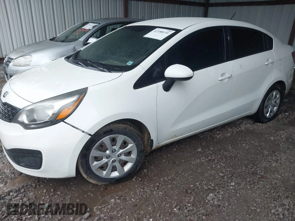 2014 Kia Rio LX with VIN KNADM4A35E6350778, listed as a IAAI auction lot 42188131 with 162,754 mi miles and . Bid and sale history available at DreamBid. Image 2.