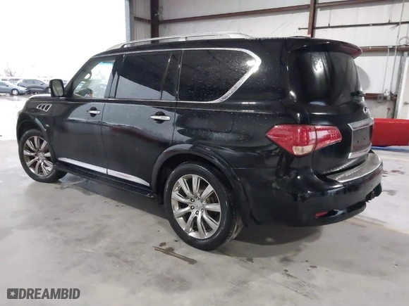 2014 Infiniti QX80 with VIN JN8AZ2NF9E9555118, listed as a IAAI auction lot 41168367 with 177,662 mi miles. Bid and sale history available at carsss.com. Image 3.