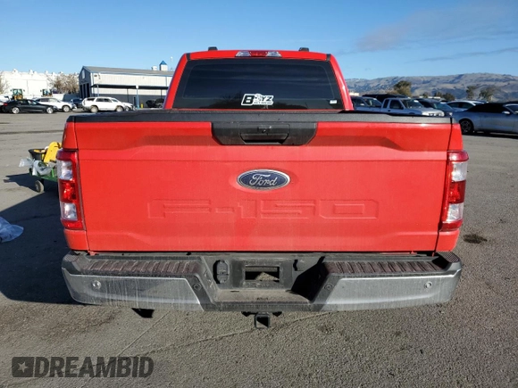 2021 Ford F-150 XL with VIN 1FTMF1C58MKE69537, listed as a Copart auction lot 41438195 with 51,701 mi miles and Salvage title. Bid and sale history available at DreamBid. Image 6.