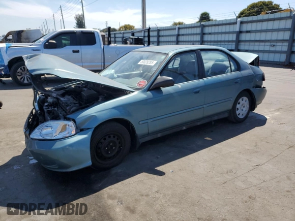 2000 Honda Civic VP z VIN 2HGEJ6613YH558116, wystawiony jako Copart lot #50028285 z przebiegiem 138 436 mil mil oraz Szkoda całkowita • Salvage title. Historia ofert i sprzedaży dostępna na DreamBid. Obrazek 1.
