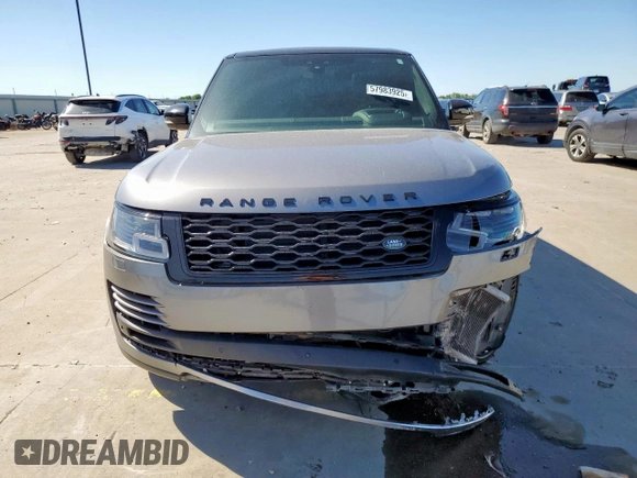 2020 Land Rover Range Rover z VIN SALGS5SE8LA583598, wystawiony jako Copart lot #57983925 z przebiegiem 65 406 mil mil oraz Szkoda całkowita • Salvage title. Historia ofert i sprzedaży dostępna na DreamBid. Obrazek 5.