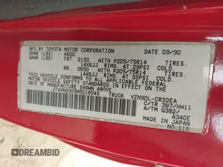1991 Toyota Pickup с VIN JT4VN93D5M5018545, выставлен на аукционе IAAI как лот 42366875 с пробегом 213 799 миль миль и . История ставок и продаж доступна на DreamBid. Изображение 9.