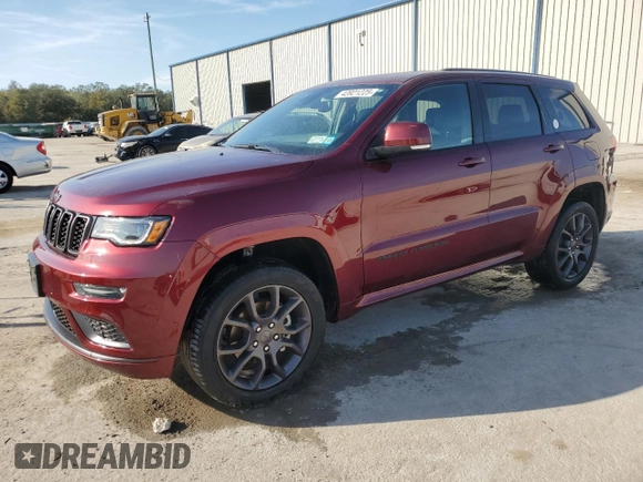 2020 Jeep Grand Cherokee Overland with VIN 1C4RJFCG9LC294582, listed as a Copart auction lot 43921225 with 41,759 mi miles and Salvage Title. Bid and sale history available at carsss.com. Image 1.