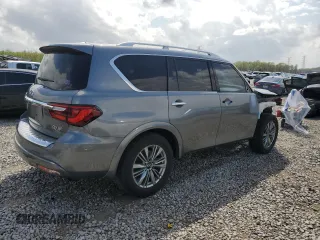 2018 Infiniti QX80 with VIN JN8AZ2NF0J9662455, listed as a Copart auction lot 51672675 with 145,131 mi miles and Salvage Title. Bid and sale history available at carsss.com. Image 3.