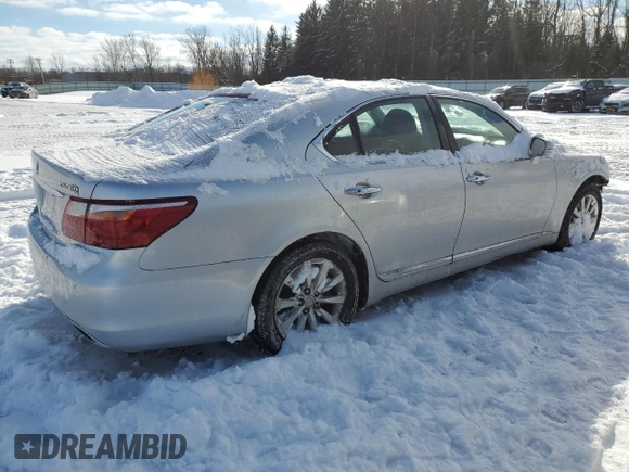 2011 Lexus LS 460 with VIN JTHCL5EF6B5009224, listed as a Copart auction lot 45696945 with 181,686 mi miles and Salvage title. Bid and sale history available at DreamBid. Image 3.