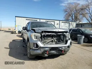 2021 GMC Sierra 1500 AT4 with VIN 3GTP9EED7MG427948, listed as a Copart auction lot 46108875 with 108,835 mi miles and Salvage Title. Bid and sale history available at carsss.com. Image 10.