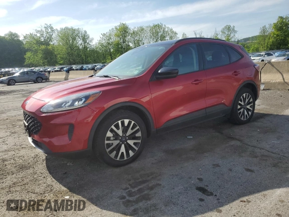 2020 Ford Escape SE Sport Hybrid with VIN 1FMCU9BZ4LUB54527, listed as a Copart auction lot 57207305 with 76,628 mi miles and Salvage title. Bid and sale history available at DreamBid. Image 1.
