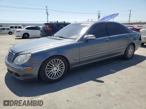 2005 Mercedes-Benz S 430 z VIN WDBNG70J15A451750, wystawiony jako Copart lot #58268095 z przebiegiem 129 776 mil mil oraz Szkoda całkowita • Salvage title. Historia ofert i sprzedaży dostępna na DreamBid. Obrazek 1.