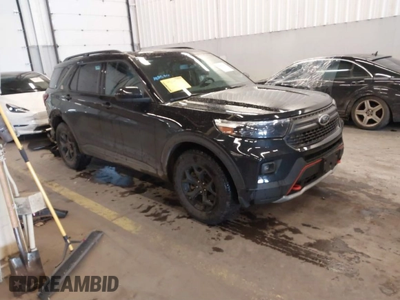 2023 Ford Explorer Timberline with VIN 1FMSK8JH6PGC33402, listed as a IAAI auction lot 41603847 with 19,477 mi miles. Bid and sale history available at carsss.com. Image 1.