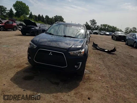 2015 Mitsubishi Outlander GT with VIN 4A4AR4AW3FE025256, listed as a Copart auction lot 59596475 with 110,952 mi miles and Salvage title. Bid and sale history available at DreamBid. Image 14.