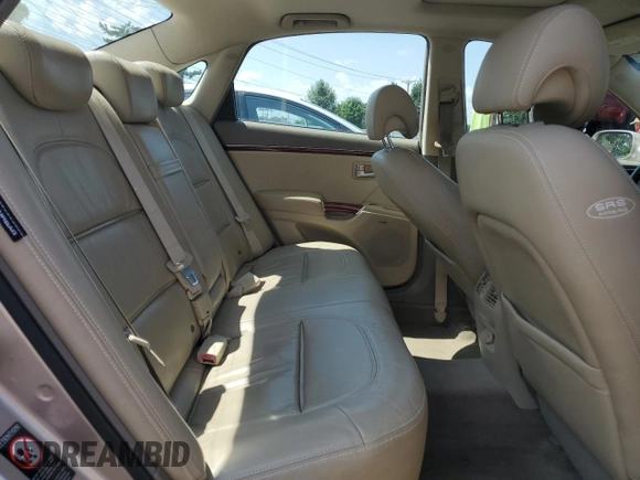 2008 Hyundai Azera Limited with VIN KMHFC46F18A282915, listed as a Copart auction lot 63642835 with 136,161 mi miles and Salvage title. Bid and sale history available at DreamBid. Image 10.
