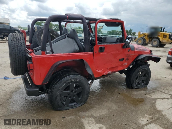 2000 Jeep Wrangler SE with VIN 1J4FA29P6YP793045, listed as a Copart auction lot 58756715 with 202,110 mi miles and Salvage title. Bid and sale history available at DreamBid. Image 3.