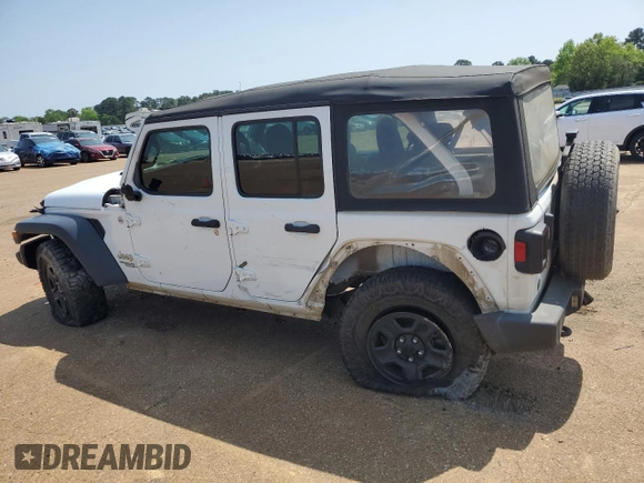 2019 Jeep Wrangler Unlimited Sport Altitude with VIN 1C4HJXDG5KW629768, listed as a Copart auction lot 51222705 with 197,882 mi miles and Salvage title. Bid and sale history available at DreamBid. Image 2.