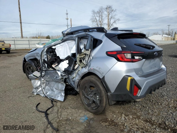 2024 Subaru Crosstrek Sport with VIN 4S4GUHF67R3732002, listed as a Copart auction lot 45688144 with 0 mi miles and Salvage Title. Bid and sale history available at carsss.com. Image 2.