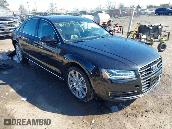 2015 Audi A8 L 4.0T with VIN WAU32AFD1FN021343, listed as a IAAI auction lot 41634469 with 88,229 mi miles. Bid and sale history available at carsss.com. Image 1.