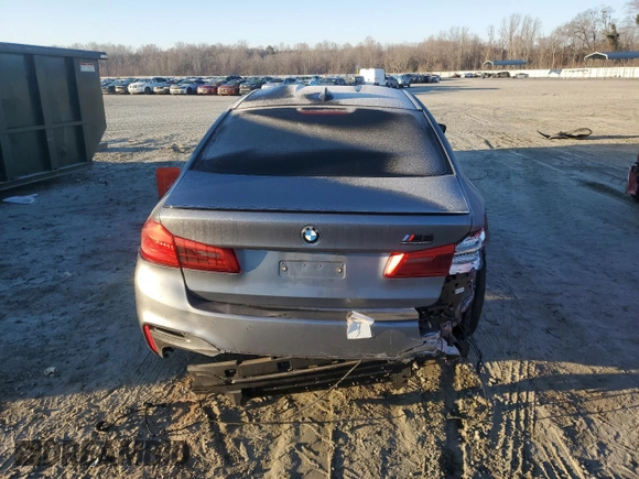 2020 BMW M5 Competition with VIN WBSJF0C08LCD66155, listed as a Copart auction lot 46107325 with 56,185 mi miles and Salvage Title. Bid and sale history available at carsss.com. Image 6.