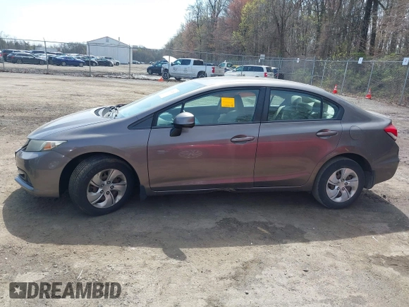 2013 Honda Civic LX with VIN 19XFB2F56DE291491, listed as a IAAI auction lot 41947866 with Not Provided miles and . Bid and sale history available at DreamBid. Image 14.