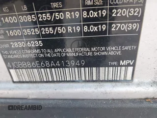 2008 Mercedes-Benz M 350 z VIN 4JGBB86E68A413949, wystawiony jako IAAI lot #42452820 z przebiegiem 145 765 mil mil oraz . Historia ofert i sprzedaży dostępna na DreamBid. Obrazek 9.