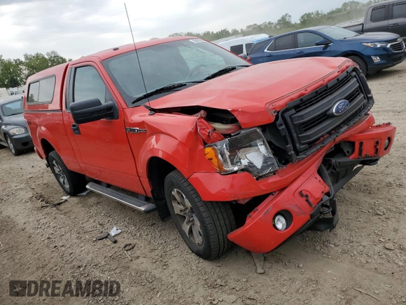 2013 Ford F-150 XL with VIN 1FTMF1CF4DKE96789, listed as a Copart auction lot 58470685 with Not provided miles and Salvage title. Bid and sale history available at DreamBid. Image 4.
