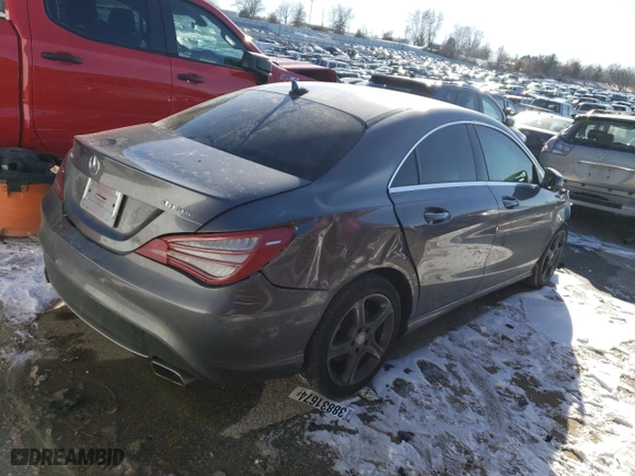 2014 Mercedes-Benz CLA-Class CLA 250 with VIN WDDSJ4GB5EN103533, listed as a Copart auction lot 38509074 with 0 mi miles and Salvage Title. Bid and sale history available at carsss.com. Image 3.