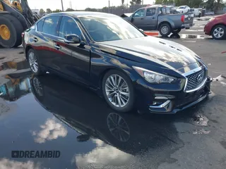 2023 Infiniti Q50 Luxe with VIN JN1EV7BP8PM510211, listed as a IAAI auction lot 41598753 with 25,391 mi miles and . Bid and sale history available at DreamBid. Image 1.