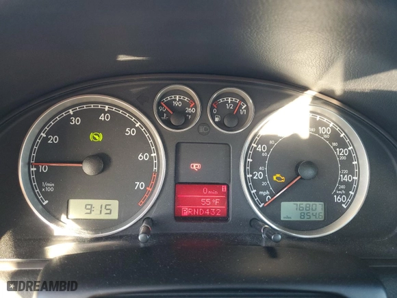 2003 Volkswagen Passat GLX with VIN WVWRH63B23P206500, listed as a Copart auction lot 81102574 with 76,807 mi miles and Salvage Title. Bid and sale history available at carsss.com. Image 9.