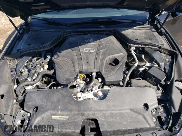 2020 Infiniti Q50 Red Sport 400 with VIN JN1FV7AR3LM660650, listed as a Copart auction lot 52442505 with 27,716 mi miles and Clean Title. Bid and sale history available at carsss.com. Image 11.