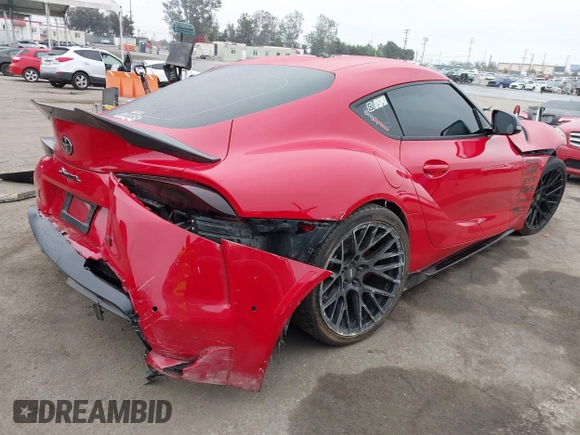 2023 Toyota Supra 3.0 with VIN WZ1DB0G04PW058168, listed as a IAAI auction lot 42383816 with 22,135 mi miles and . Bid and sale history available at DreamBid. Image 4.