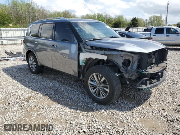 2018 Infiniti QX80 with VIN JN8AZ2NF0J9662455, listed as a Copart auction lot 51672675 with 145,131 mi miles and Salvage Title. Bid and sale history available at carsss.com. Image 4.