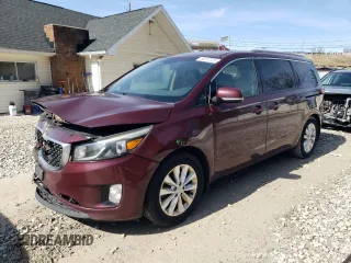 2015 Kia Sedona EX with VIN KNDMC5C16F6026229, listed as a Copart auction lot 50237325 with 224,183 mi miles and Salvage Title. Bid and sale history available at DreamBid. Image 1.