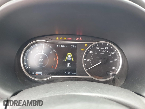 2020 Nissan Kicks SV with VIN 3N1CP5CV1LL503351, listed as a Copart auction lot 51179905 with 51,122 mi miles and Salvage Title. Bid and sale history available at DreamBid. Image 9.