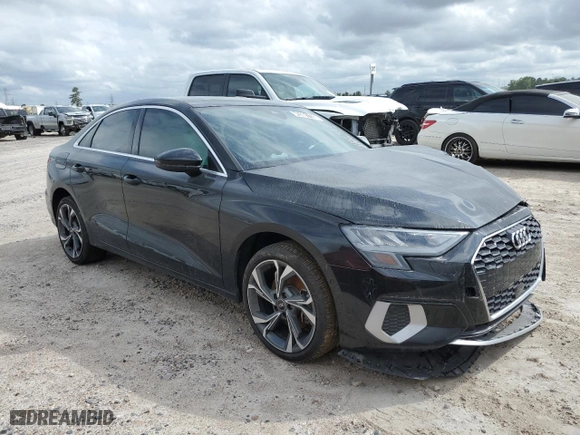2022 Audi A3 Premium with VIN WAUGUDGY0NA055665, listed as a Copart auction lot 45381133 with 21558 miles and Salvage Title. Bid and sale history available at carsss.com. Image 4.