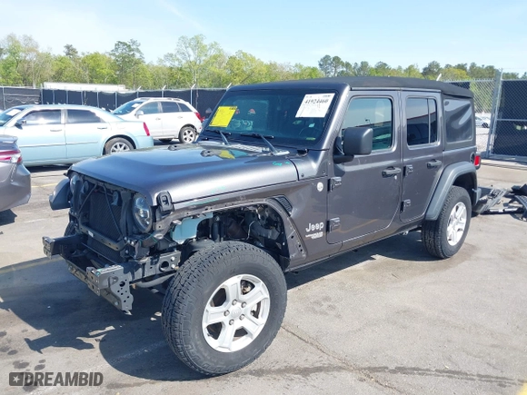 2020 Jeep Wrangler Unlimited Sport Altitude with VIN 1C4HJXDG7LW215344, listed as a IAAI auction lot 41924460 with 51,802 mi miles. Bid and sale history available at carsss.com. Image 2.