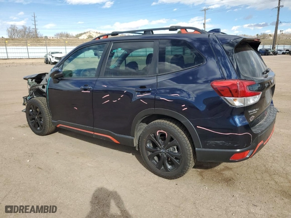 2021 Subaru Forester Sport with VIN JF2SKARC4MH498458, listed as a Copart auction lot 46329255 with 56,240 mi miles and Salvage Title. Bid and sale history available at carsss.com. Image 2.