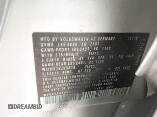 2016 Volkswagen Tiguan S with VIN WVGAV7AX9GW567790, listed as a IAAI auction lot 42352288 with 119,526 mi miles and . Bid and sale history available at DreamBid. Image 9.