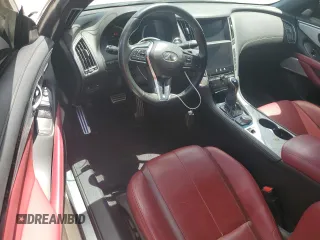 2018 Infiniti Q60 Sport with VIN JN1EV7EK9JM342022, listed as a Copart auction lot 60686985 with 77,498 mi miles and Salvage title. Bid and sale history available at DreamBid. Image 8.