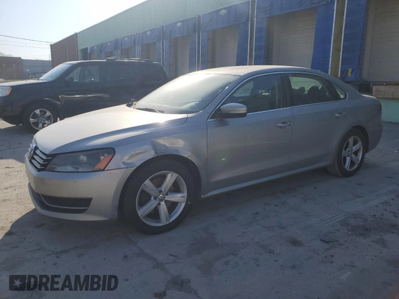 2013 Volkswagen Passat SE with VIN 1VWBH7A37DC038569, listed as a Copart auction lot 48790085 with 191,477 mi miles and Clean Title. Bid and sale history available at carsss.com. Image 1.
