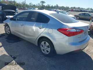 2016 Kia Forte LX with VIN KNAFK4A67G5508216, listed as a IAAI auction lot 41734076 with 107,584 mi miles. Bid and sale history available at carsss.com. Image 3.