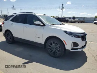 2022 Chevrolet Equinox RS with VIN 3GNAXWEV5NS113344, listed as a Copart auction lot 54117825 with 37,261 mi miles and Salvage title. Bid and sale history available at DreamBid. Image 4.