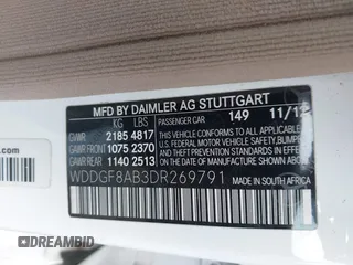2013 Mercedes-Benz C 300 Sport z VIN WDDGF8AB3DR269791, wystawiony jako IAAI lot #41868133 z przebiegiem 140 336 mil mil oraz . Historia ofert i sprzedaży dostępna na DreamBid. Obrazek 9.