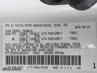 2016 Toyota Tacoma SR with VIN 5TFCZ5AN3GX039919, listed as a IAAI auction lot 41607382 with 107,703 mi miles. Bid and sale history available at carsss.com. Image 9.