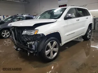 2014 Jeep Grand Cherokee Overland with VIN 1C4RJFCG7EC297659, listed as a Copart auction lot 48335145 with 221,618 mi miles and Salvage Title. Bid and sale history available at carsss.com. Image 1.