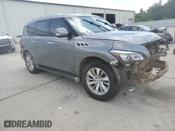 2017 Infiniti QX80 with VIN JN8AZ2NE7H9151603, listed as a Copart auction lot 60823795 with 128,027 mi miles and Clean title. Bid and sale history available at DreamBid. Image 4.