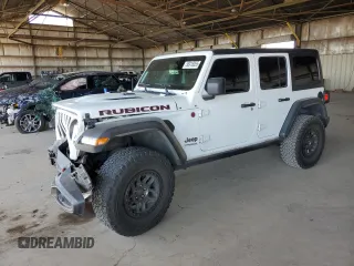 2021 Jeep Wrangler Unlimited Rubicon z VIN 1C4JJXFG5MW767036, wystawiony jako Copart lot #56918355 z przebiegiem 52 994 mil mil oraz Szkoda całkowita • Salvage title. Historia ofert i sprzedaży dostępna na DreamBid. Obrazek 1.