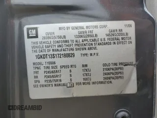 2007 GMC Envoy SLE z VIN 1GKDT13S172180829, wystawiony jako Copart lot #55648535 z przebiegiem 217 033 mil mil oraz Szkoda całkowita • Salvage title. Historia ofert i sprzedaży dostępna na DreamBid. Obrazek 12.